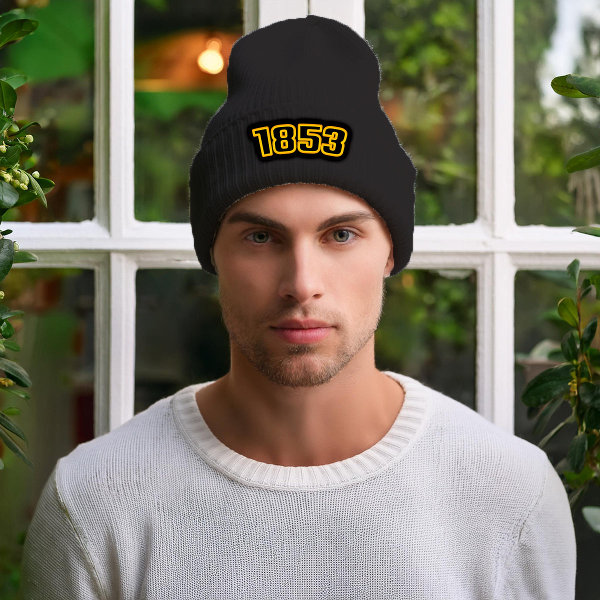 1853 Year Cuffed Beanie (Dark Grey)