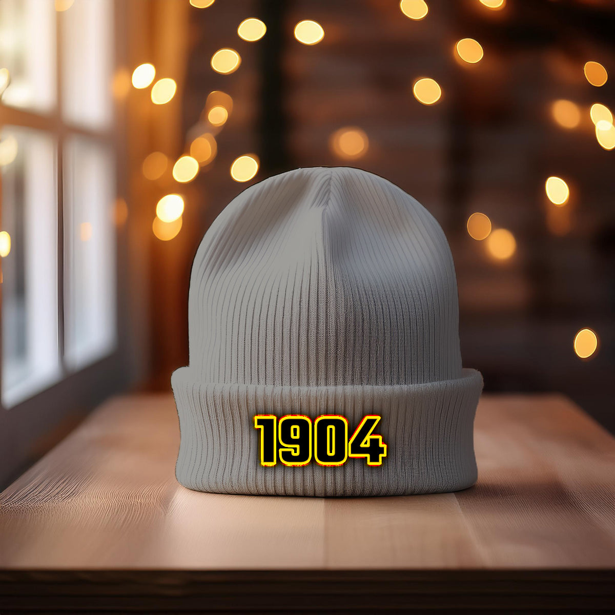 1904 Year Cuffed Beanie (Heather Grey)