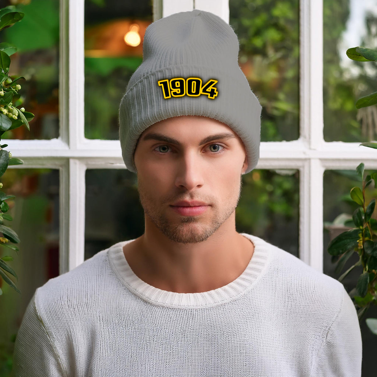 1904 Year Cuffed Beanie (Heather Grey)