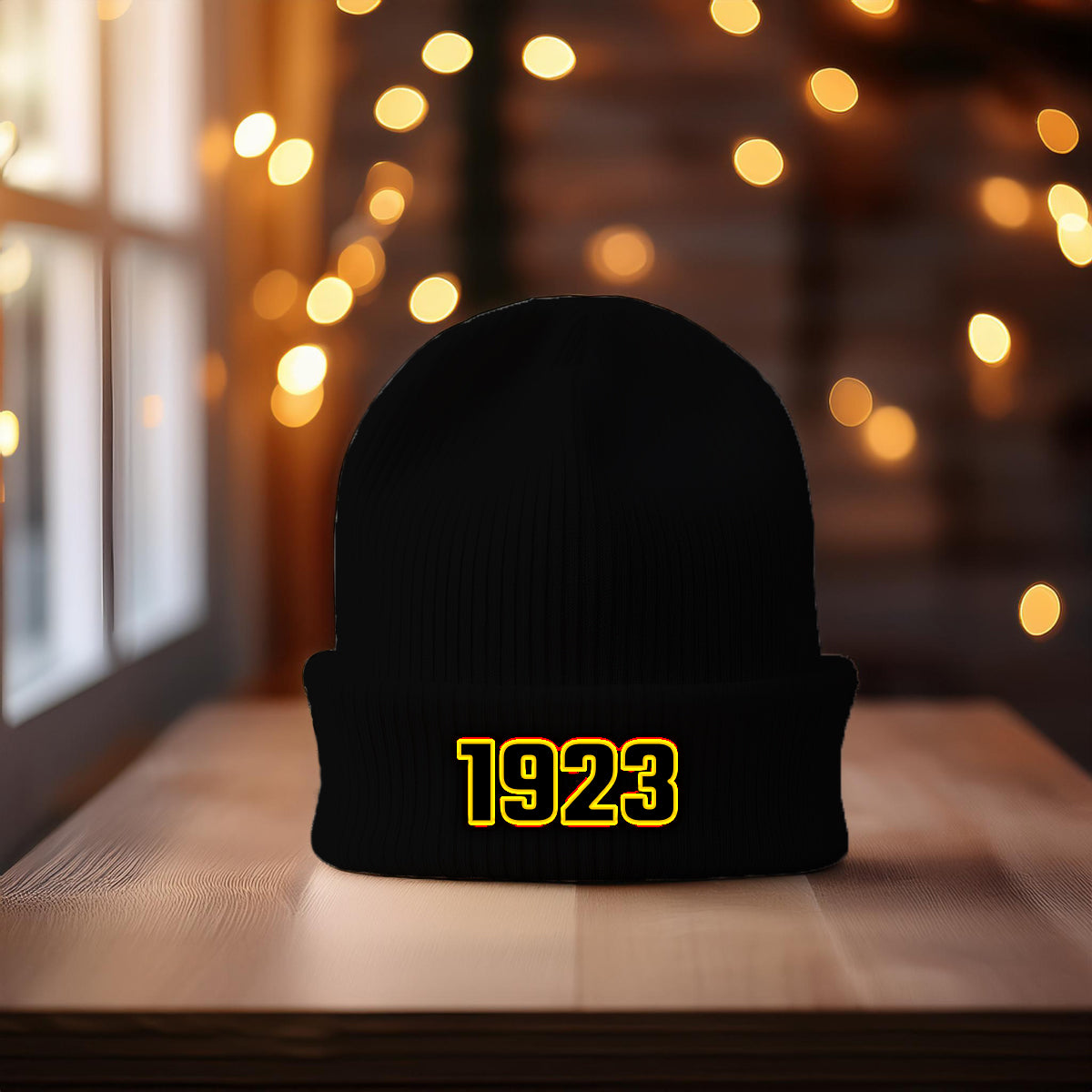 1923 Year Cuffed Beanie (Black)