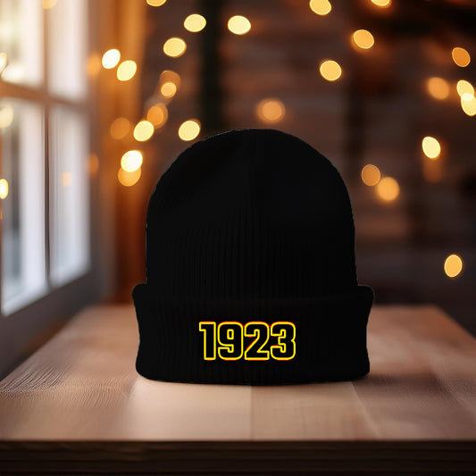 1923 Year Cuffed Beanie (Black)