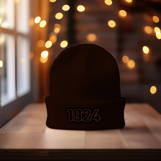 1924 Year Cuffed Beanie (Brown)