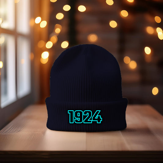 1924 Year Cuffed Beanie (Navy)