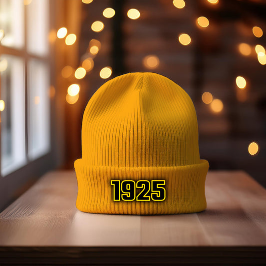 1925 Year Cuffed Beanie (Gold)