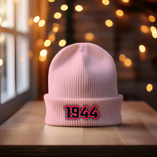 1944 Year Cuffed Beanie (Baby Pink)
