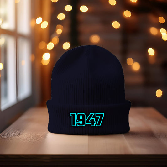 1947 Year Cuffed Beanie (Navy)