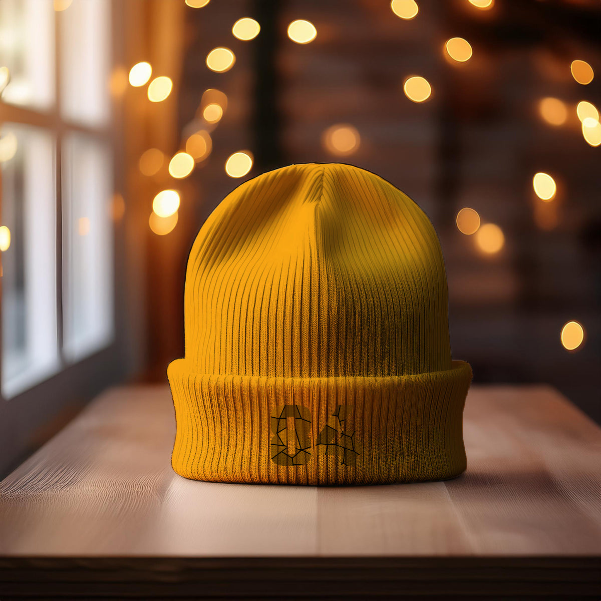 84 Number Cuffed Beanie (Gold)